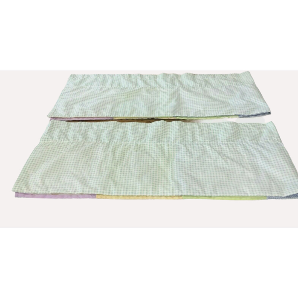 Two‎ Nursery Childs Room Valances Giraffe Bear Lion Gingham Check Print - Picture 8 of 8